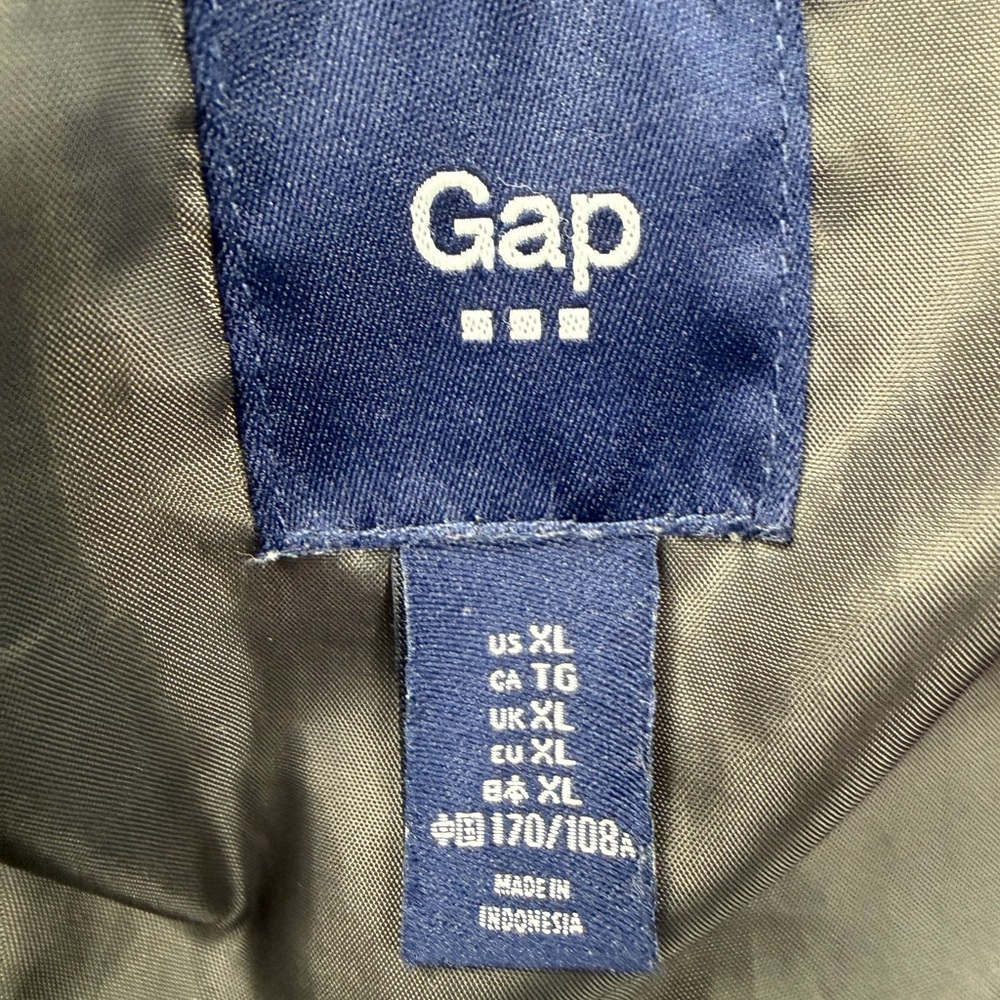 GAP Mid Puffer Jacket Silver Heather Hooded Faux-Fur Lined – Women’s Size XL - Picture 17 of 17
